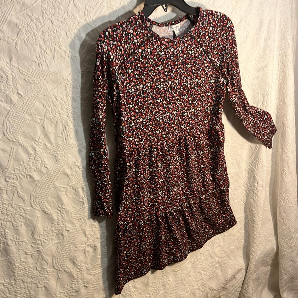 Long sleeve w floral tshirt dress